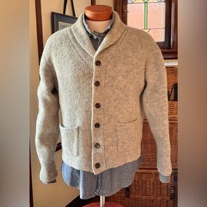 Men's Cozy Tan Cardigan Sweater